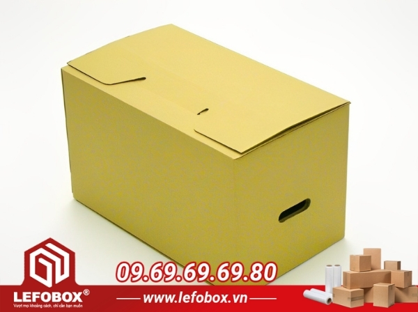 Thùng carton đựng gỗ xuất khẩu bế lỗ